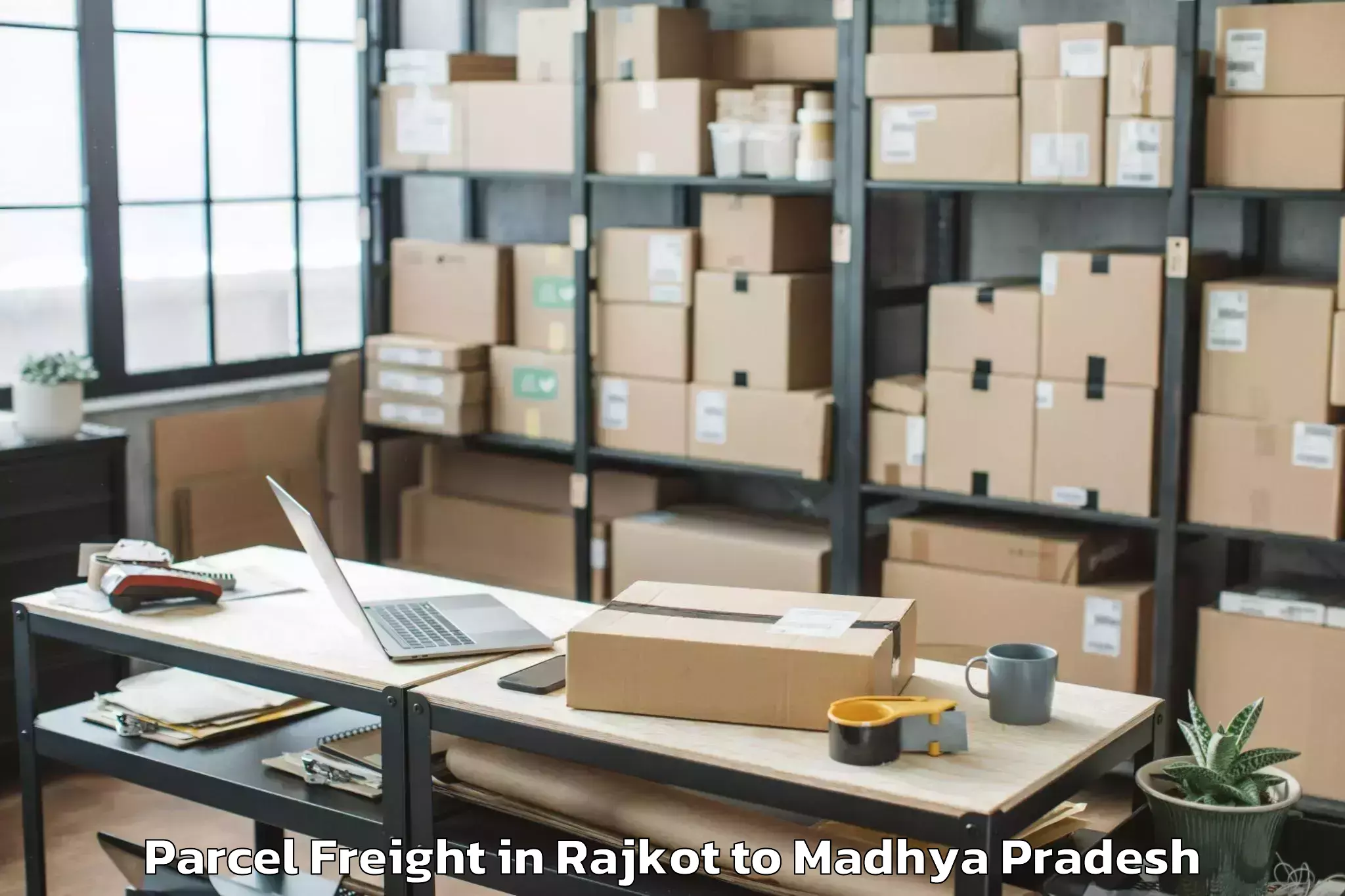 Reliable Rajkot to Malthon Parcel Freight